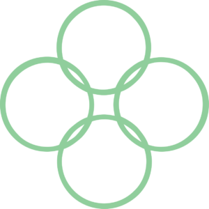 Kleeblatt Icon Logo Pilgercoaching verbundene Kreise
